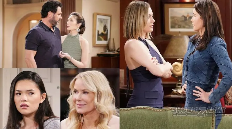 Bold and the Beautiful Luna Nozawa - Brooke Logan - Hope Logan - Steffy Forrester - Bill Spencer - Poppy Nozawa