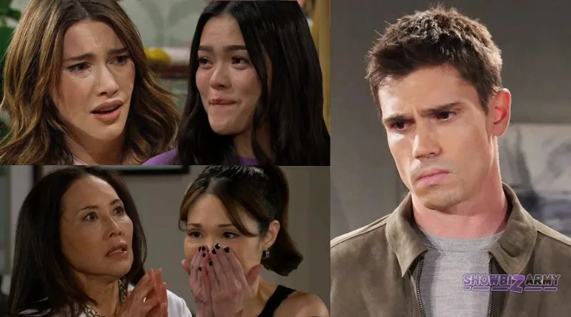Bold and the Beautiful - Finn Finnegan - Steffy Forrester - Luna Nozawa - Li Finnegan - Poppy Nozawa