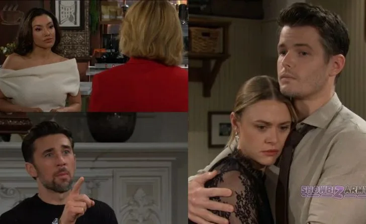 Young and the Restless - Audra Charles - Kyle Abbott - Claire Newman - Cane Ashby