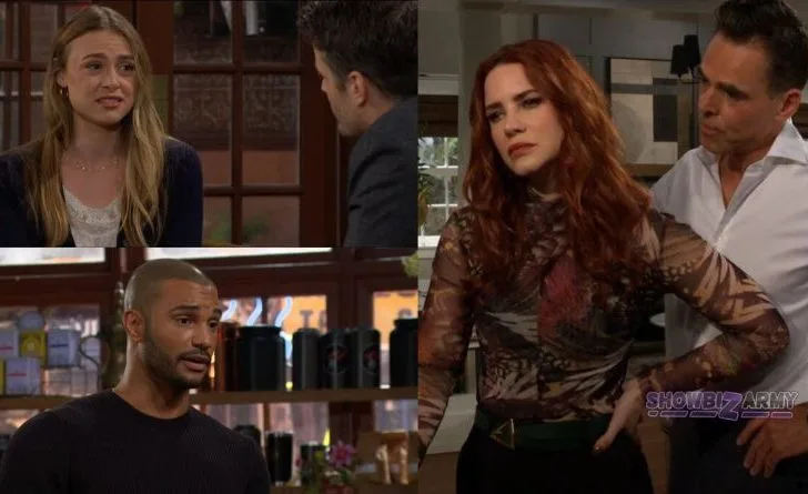 Young and the Restless - Sally Spectra - Billy Abbott - Claire Newman - Holden Novak