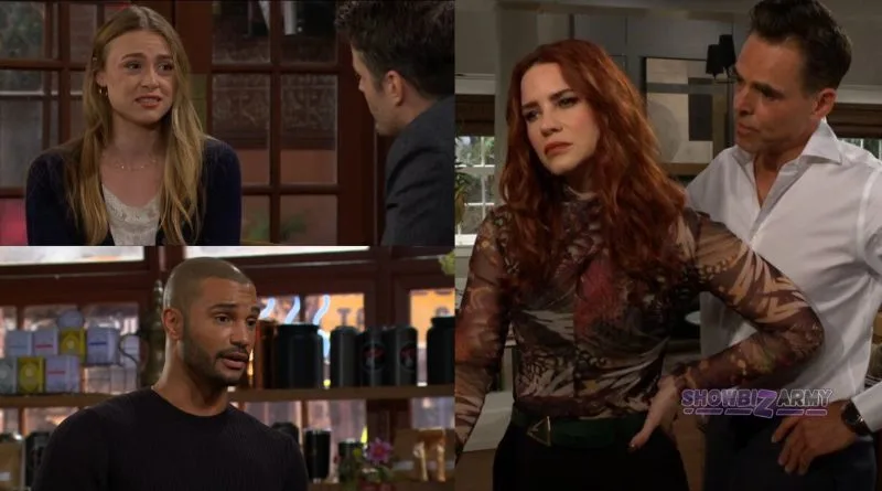 Young and the Restless - Sally Spectra - Billy Abbott - Claire Newman - Holden Novak